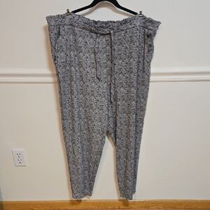 Torrid Black and White Patterned Joggers